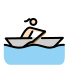 woman rowing boat, light skin tone